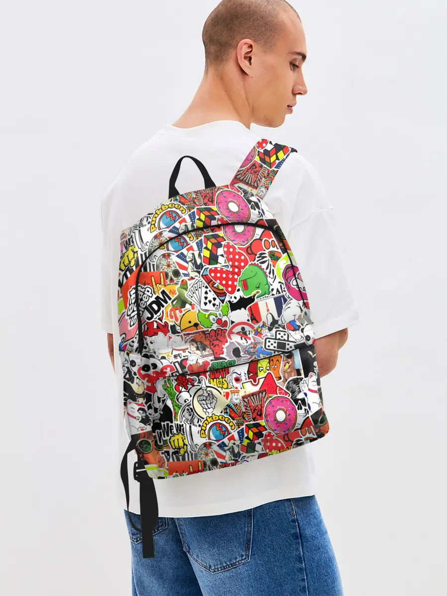 Рюкзак джинсовый / Sticker Bombing