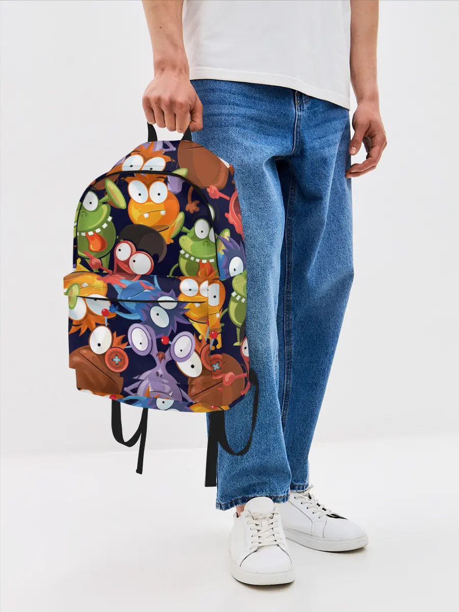 Рюкзак джинсовый / Пучеглазые монстры