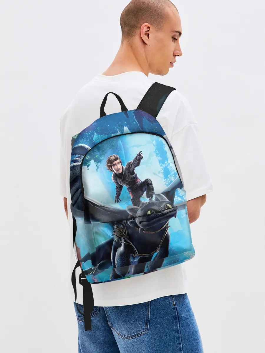 Рюкзак джинсовый / Как приручить дракона 3