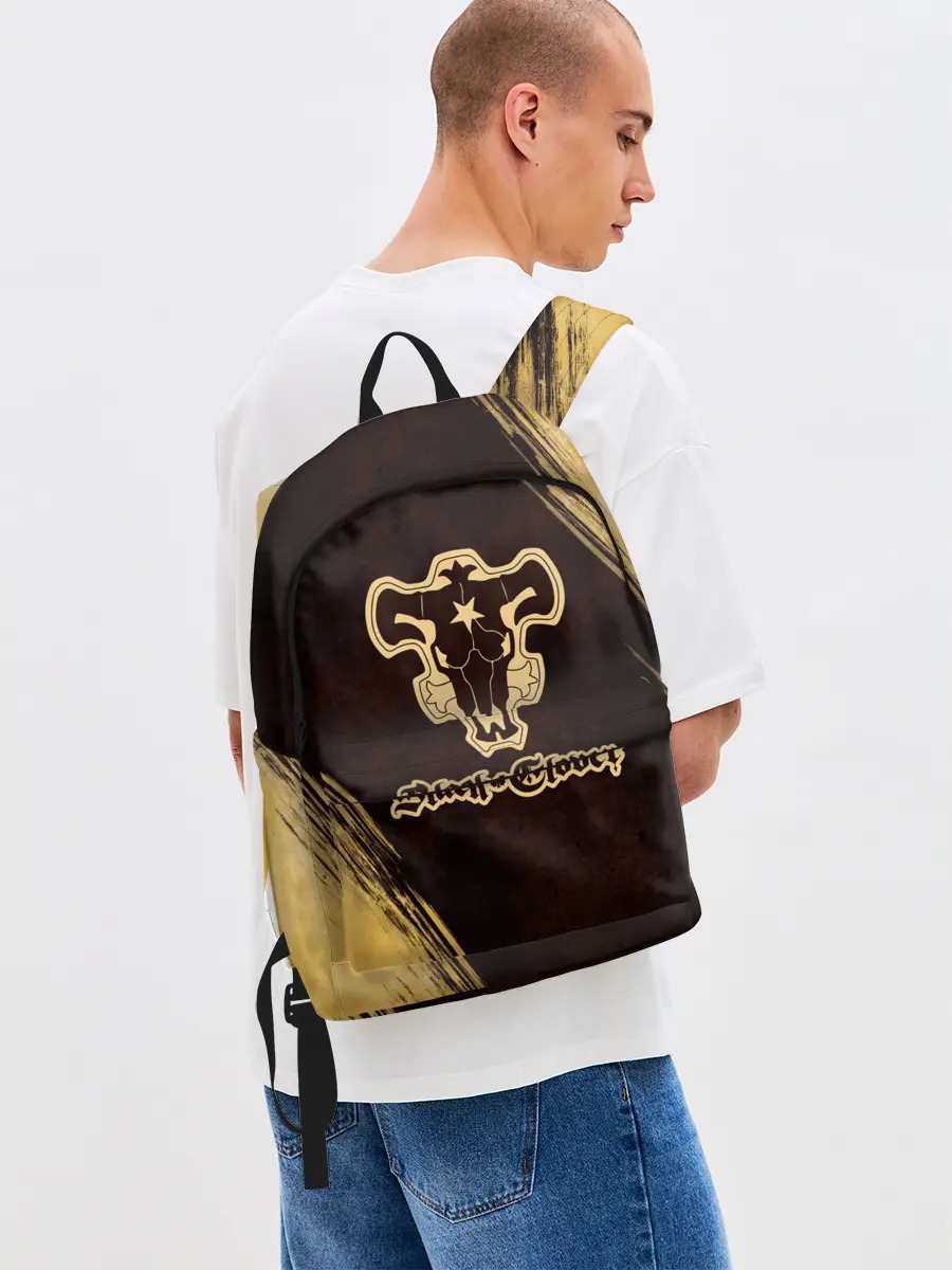 Рюкзак джинсовый / Черный Клевер