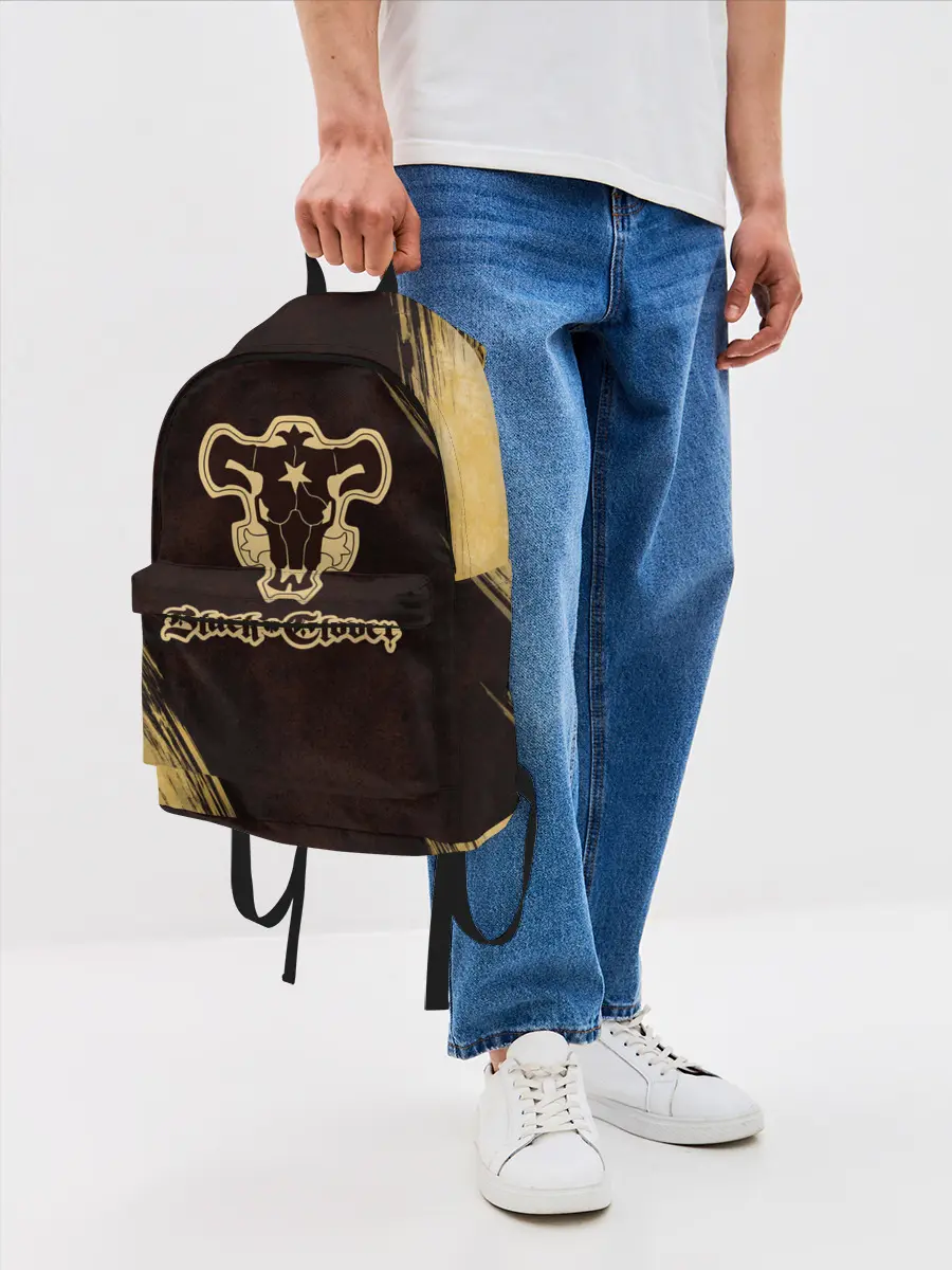 Рюкзак джинсовый / Черный Клевер