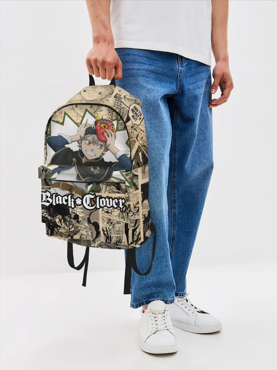 Рюкзак джинсовый / Черный Клевер