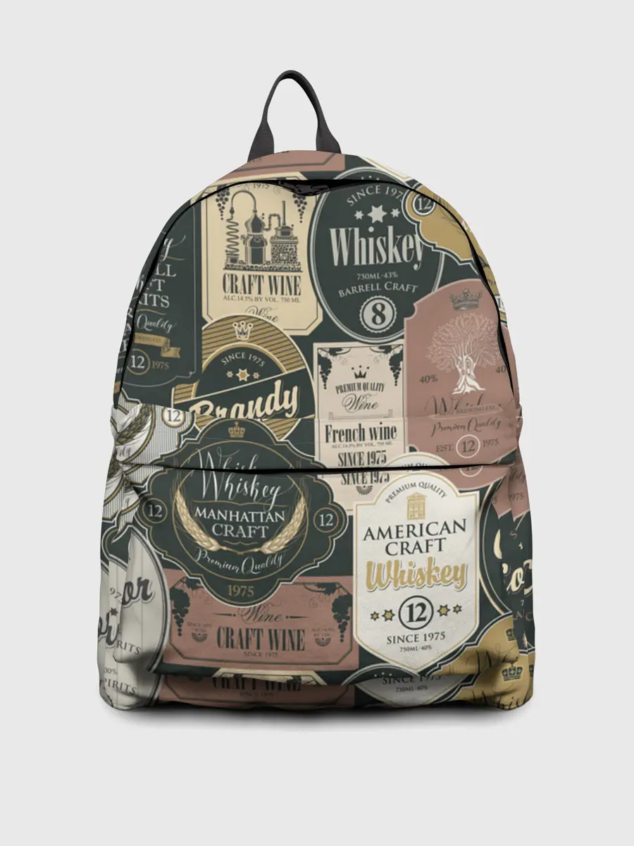 Рюкзак джинсовый / Этикетки мира Виски