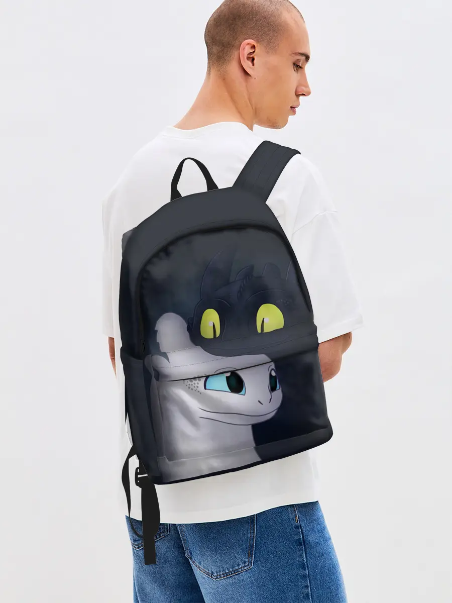 Рюкзак джинсовый / Как приручить дракона