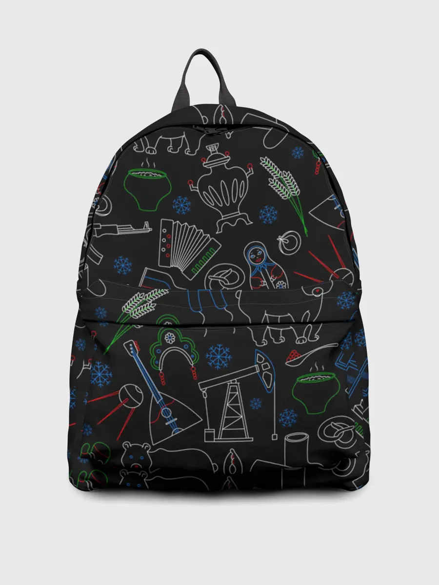 Рюкзак джинсовый / Русский орнамент