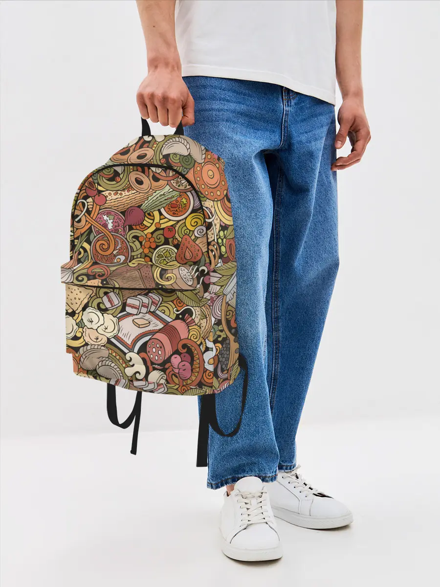 Рюкзак джинсовый / Русская еда