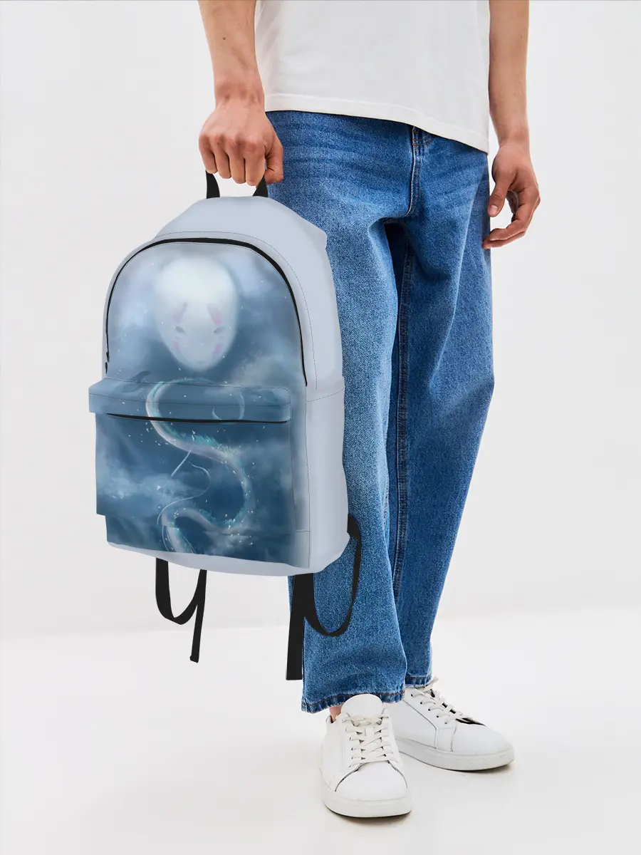 Рюкзак джинсовый / Безликий бог следит за Хаку