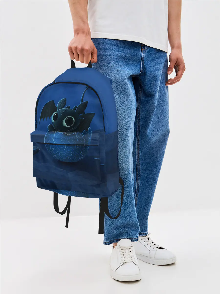 Рюкзак джинсовый / Малыш Беззубик