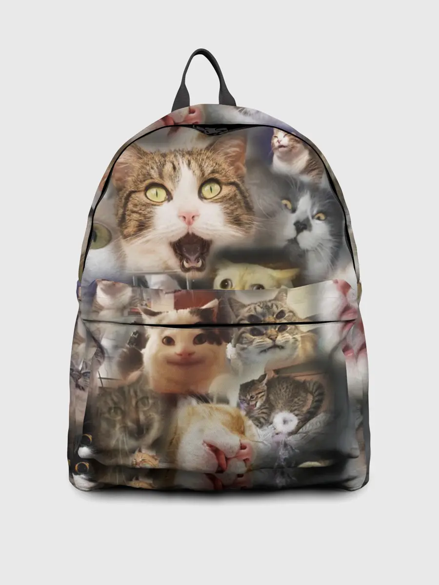 Рюкзак джинсовый / Те самые коты