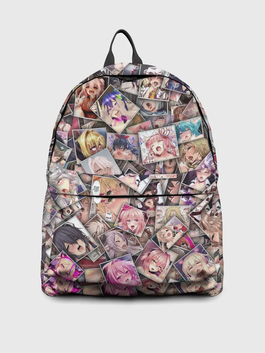 Рюкзак джинсовый / Ахегао цвет