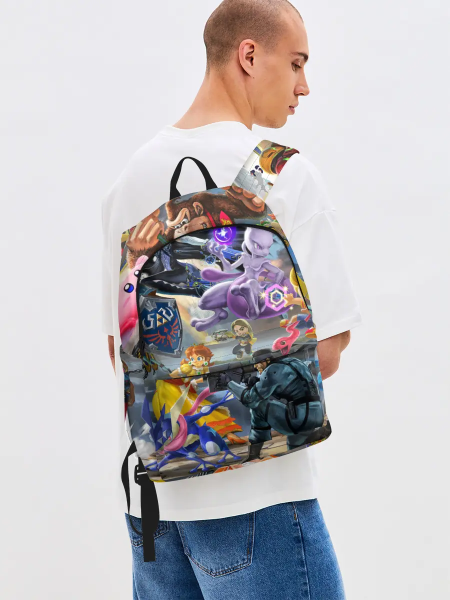 Рюкзак джинсовый / Super Smash Bros ultimate