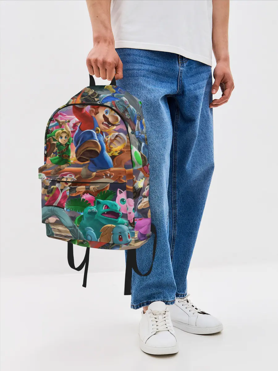 Рюкзак джинсовый / Super Smash Bros ultimate