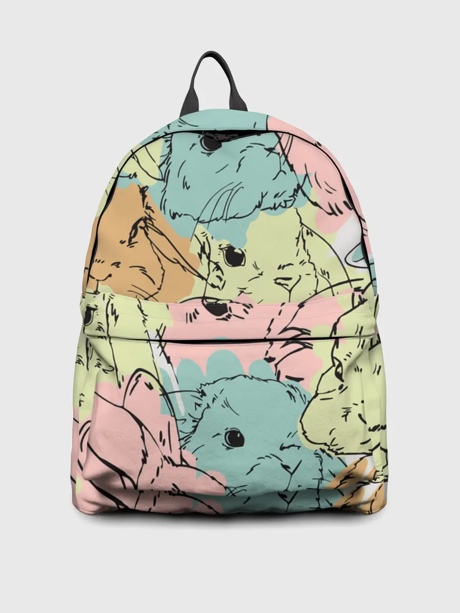 Рюкзак джинсовый / Акварельные Зайки