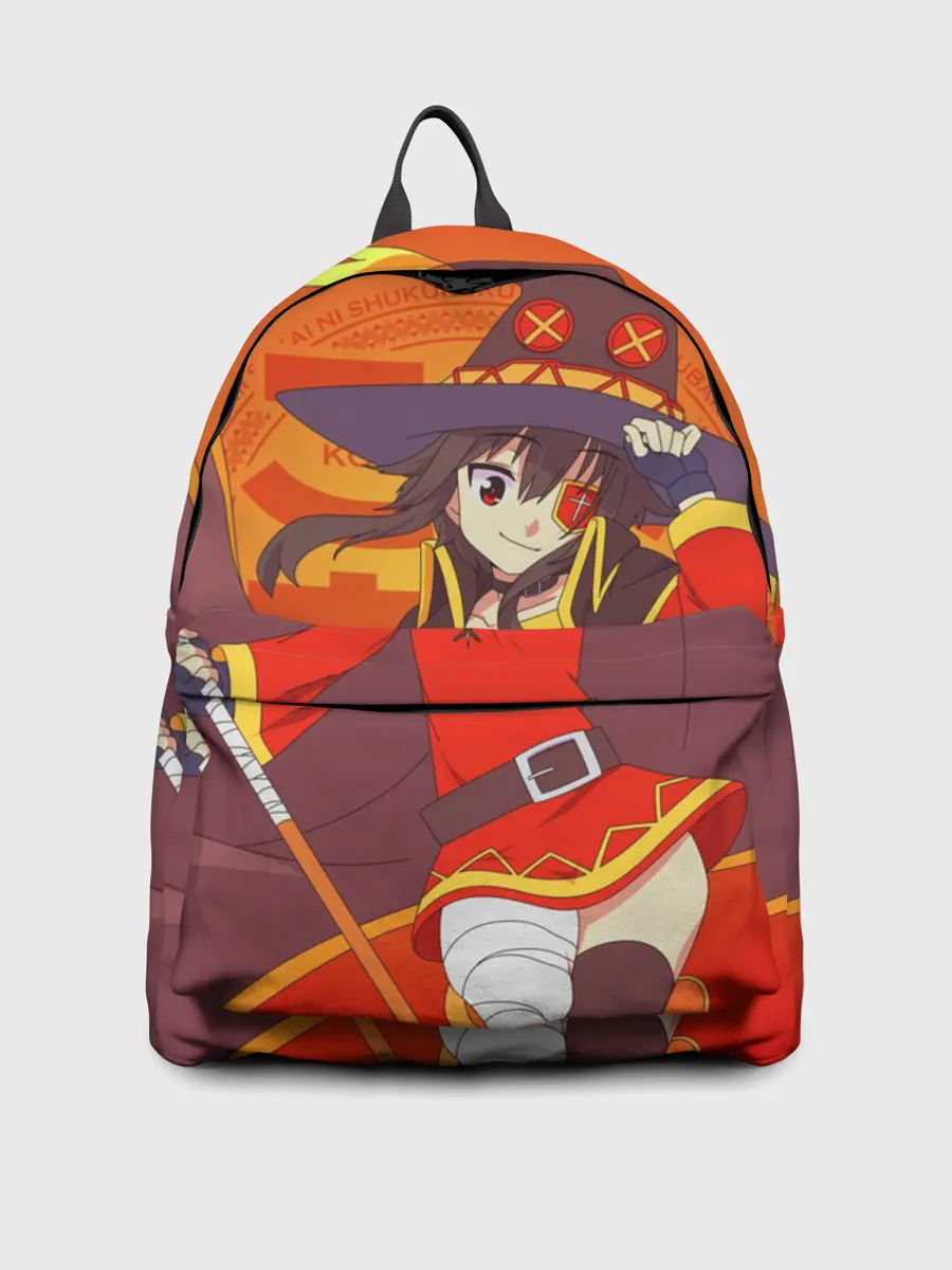 Рюкзак джинсовый / KonoSuba. Мегумин с посохом