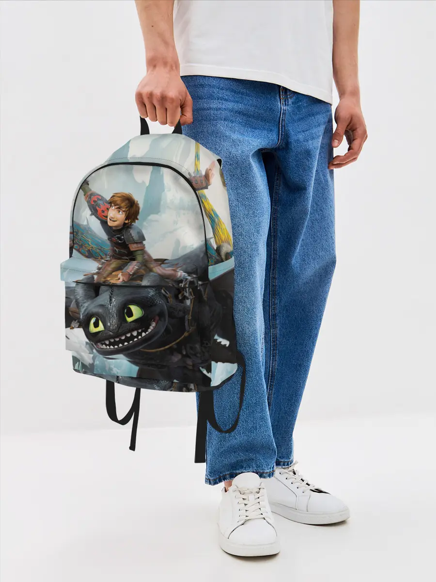 Рюкзак джинсовый / Как приручить дракона