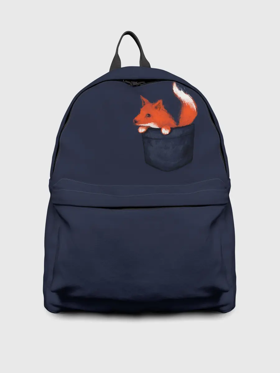 Рюкзак джинсовый / Лисенок в Кармашке