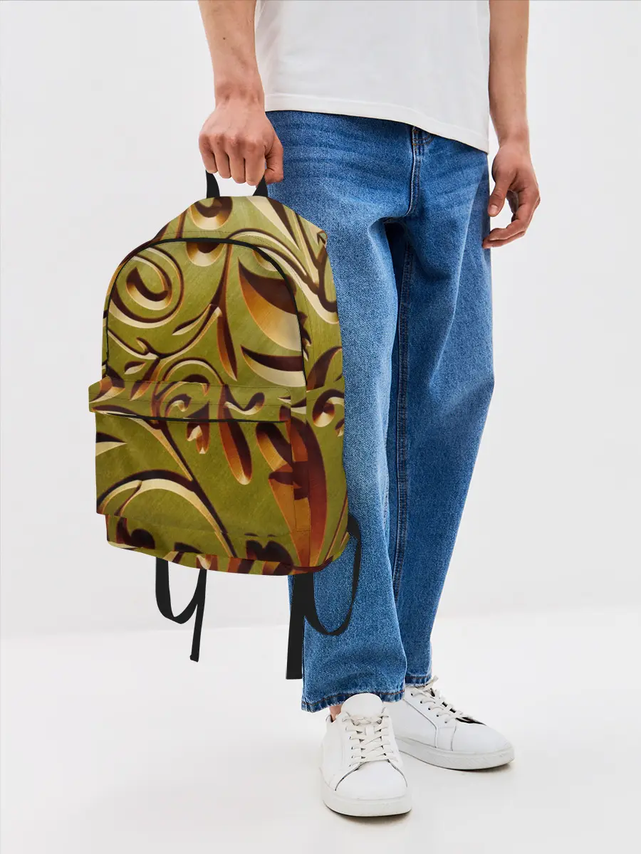 Рюкзак джинсовый / Вырез по дереву