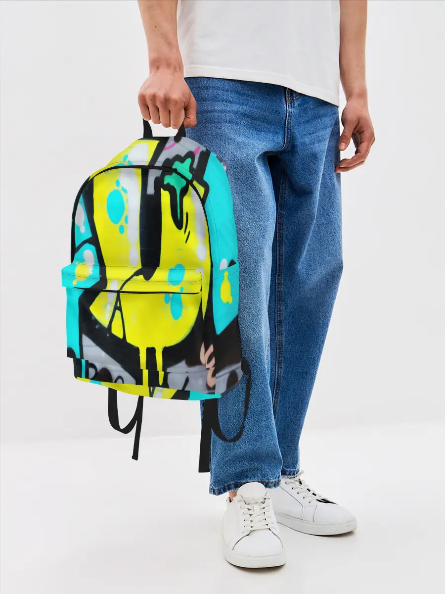 Рюкзак джинсовый / Кислотный арт