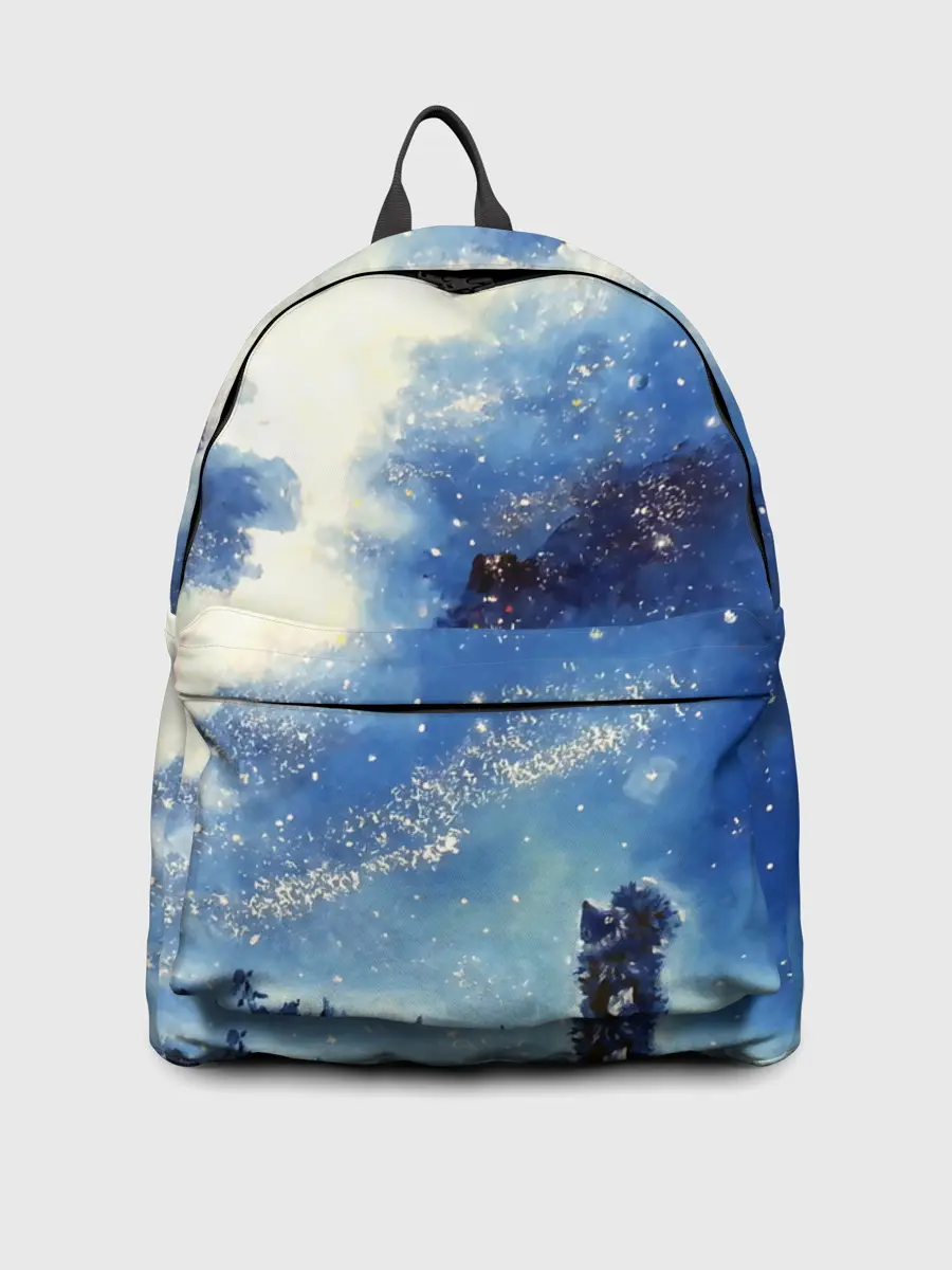 Рюкзак джинсовый / Ёжик в космосе