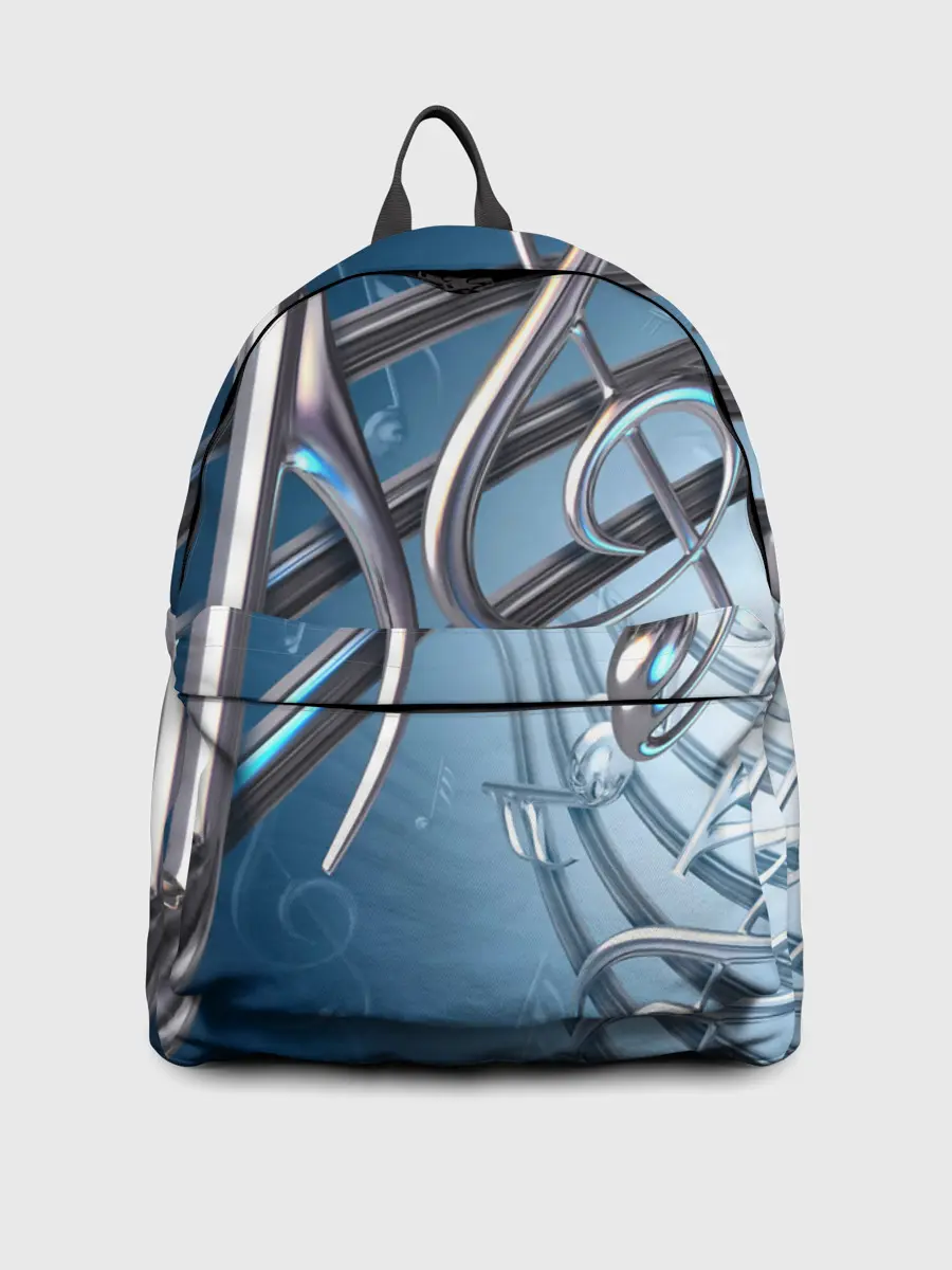 Рюкзак джинсовый / Металлические ноты