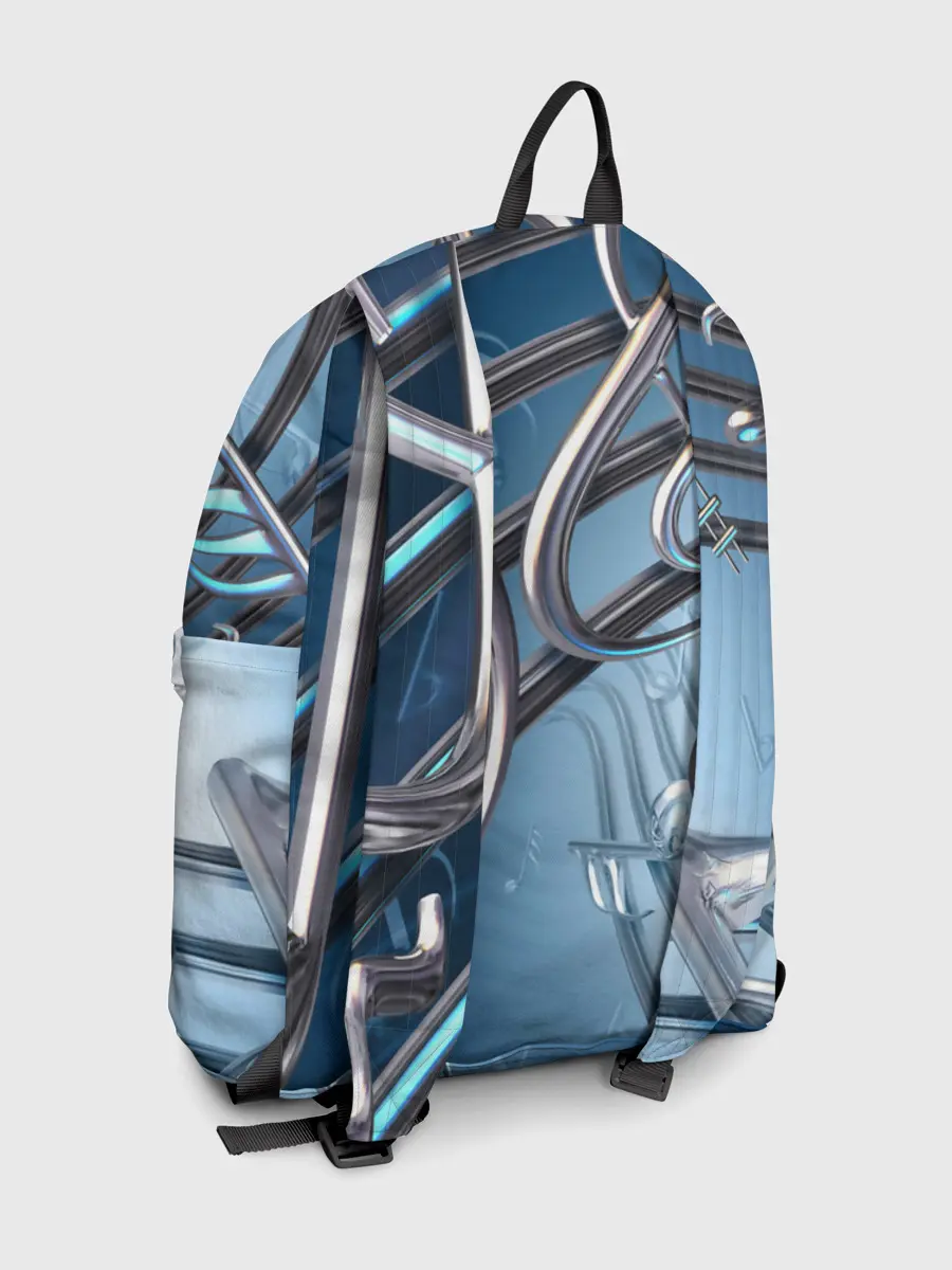 Рюкзак джинсовый / Металлические ноты