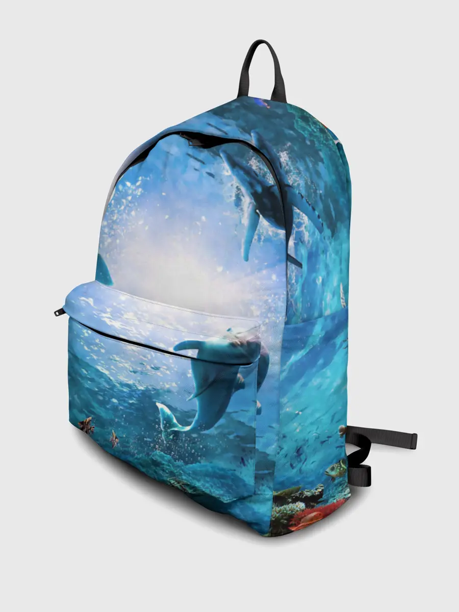 Рюкзак джинсовый / Дельфины