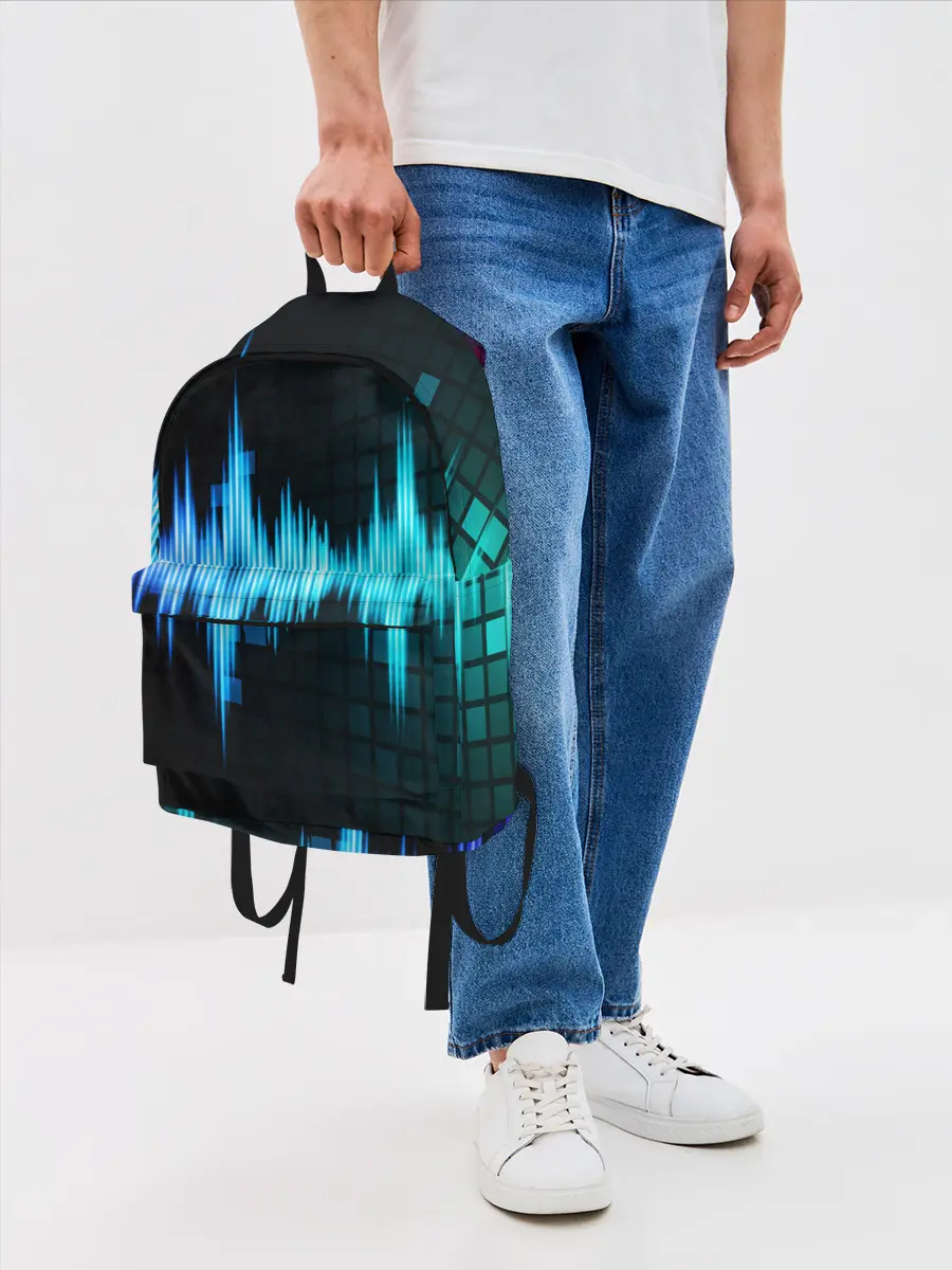 Рюкзак джинсовый / neon music