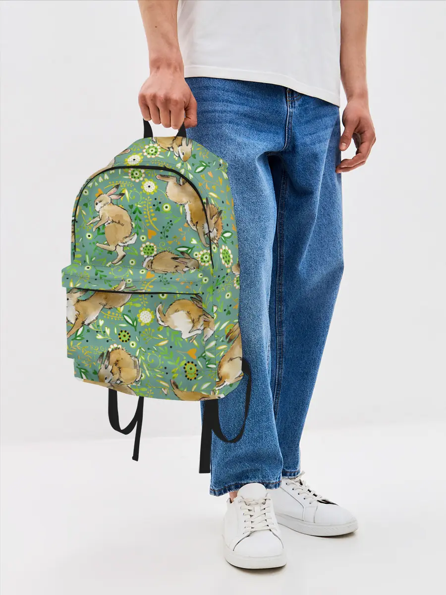 Рюкзак джинсовый / Милые зайчата