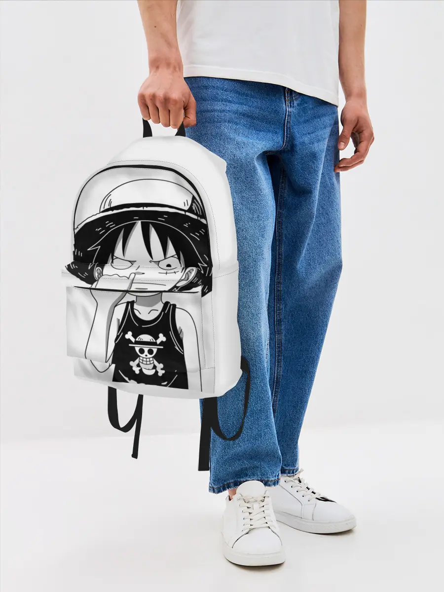 Рюкзак джинсовый / палец в носу One Piece