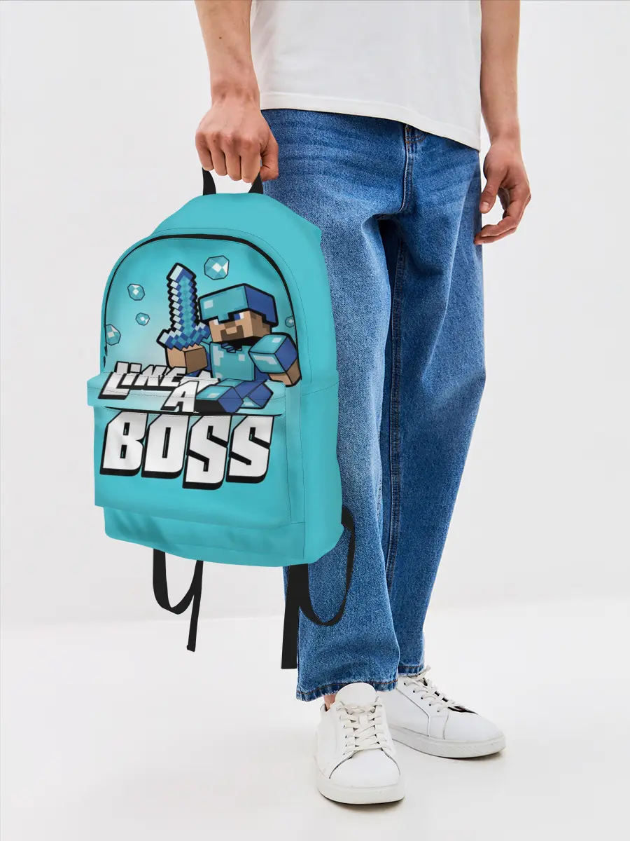 Рюкзак джинсовый / Майнкрафт