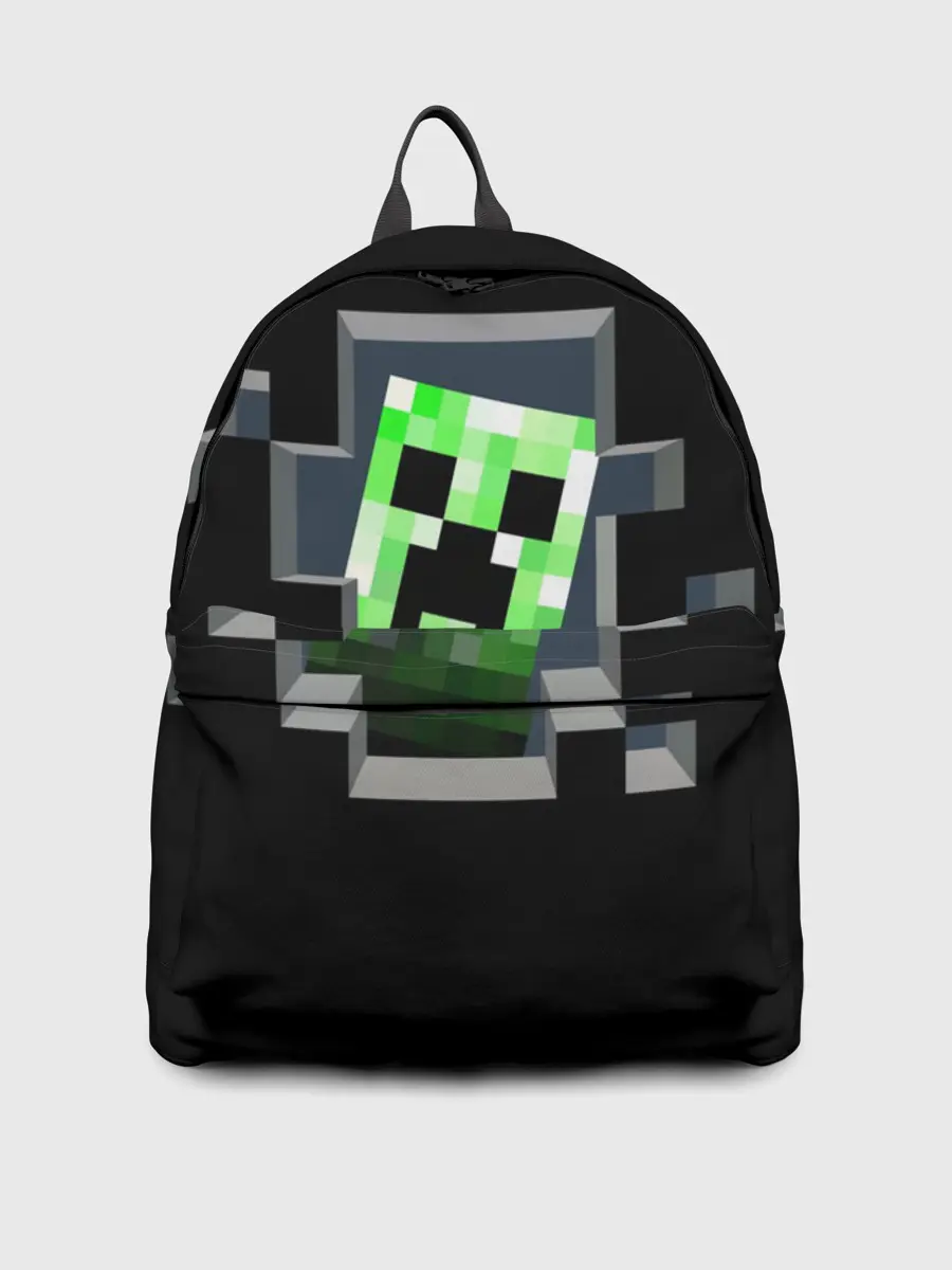 Рюкзак джинсовый / Майнкрафт, Крипер
