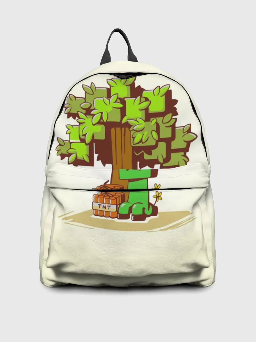 Рюкзак джинсовый / Майнкрафт, Крипер