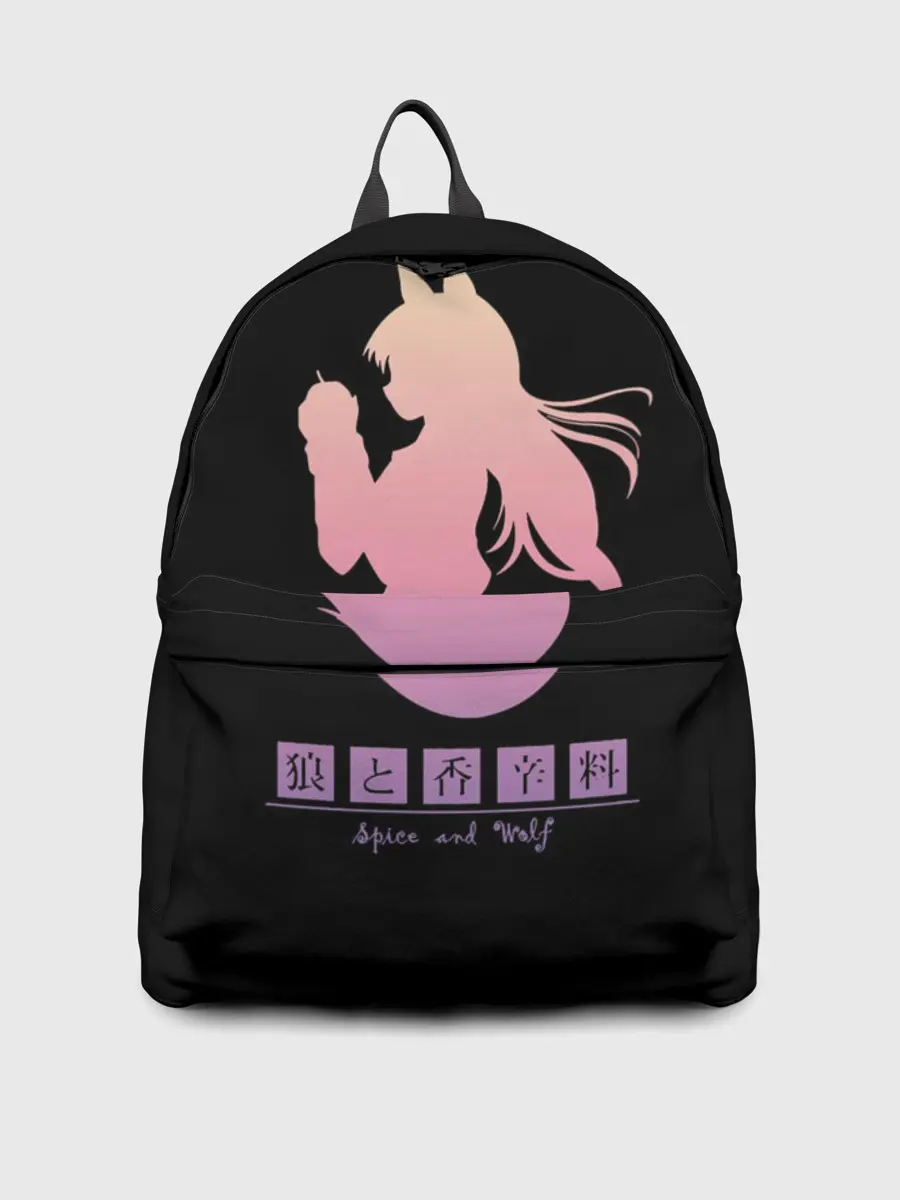 Рюкзак джинсовый / силуэт Аниме-девочки-оборотня