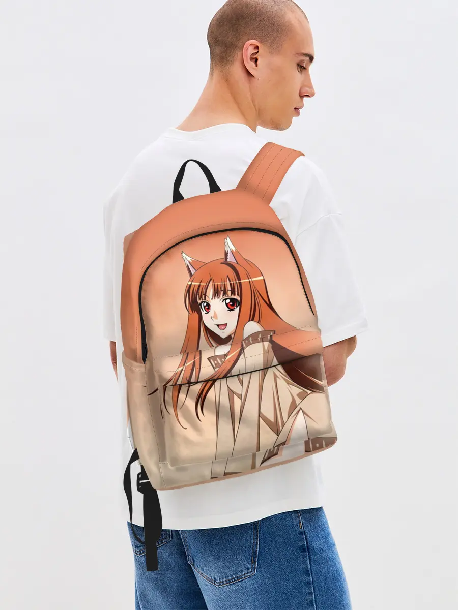 Рюкзак джинсовый / Милая аниме девочка-оборотень