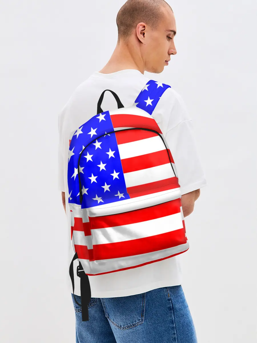 Рюкзак джинсовый / АМЕРИКАНСКИЙ ФЛАГ