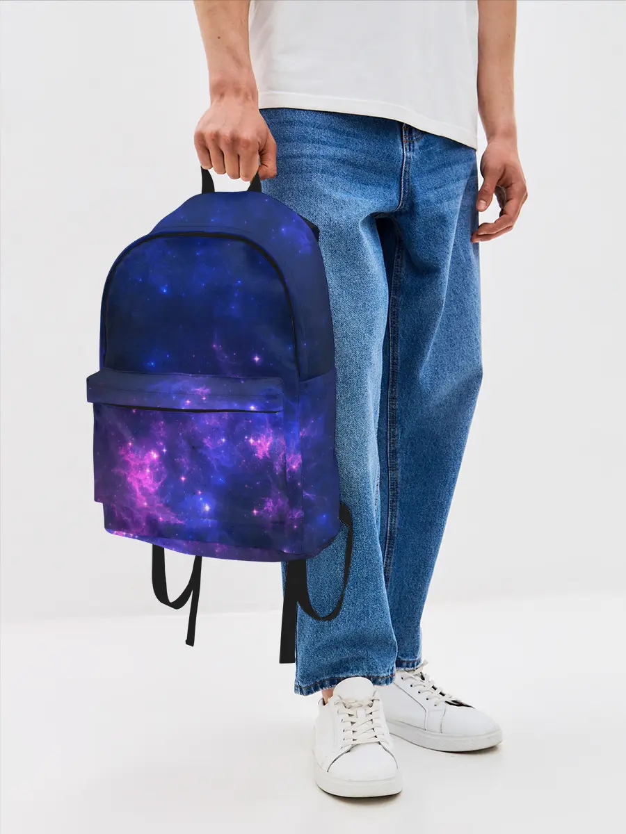 Рюкзак джинсовый / Неоновый космос