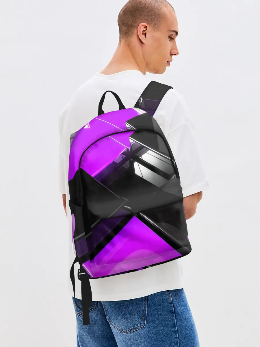 Рюкзак джинсовый / Неоновые кубы