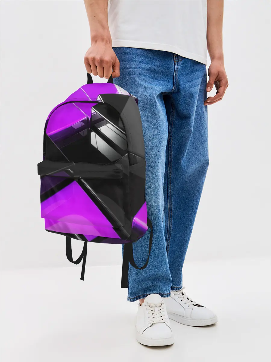 Рюкзак джинсовый / Неоновые кубы