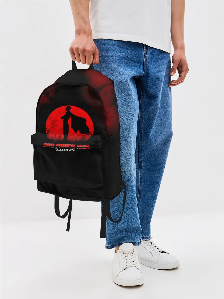 Рюкзак джинсовый / Красное солнце Ванпанчмен