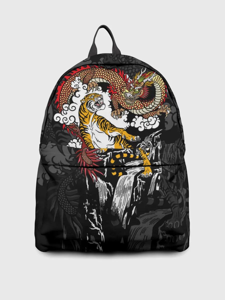 Рюкзак джинсовый / Тигр и дракон