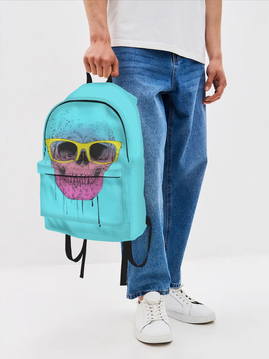 Рюкзак джинсовый / Череп В Очках