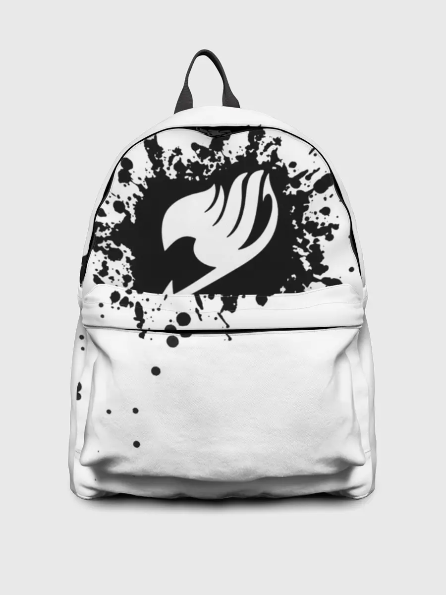 Рюкзак джинсовый / Белая эмблема Хвоста Феи