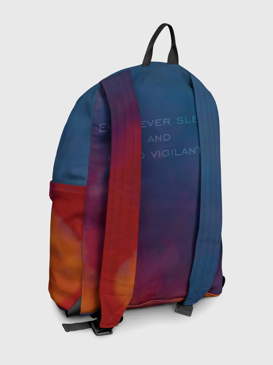 Рюкзак джинсовый / Кроули и Азирафель