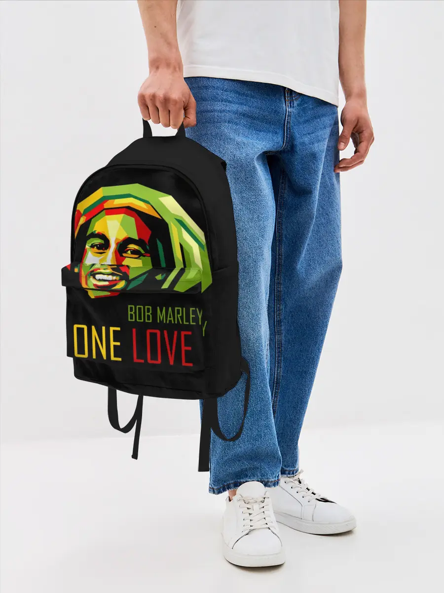 Рюкзак джинсовый / Боб Марли