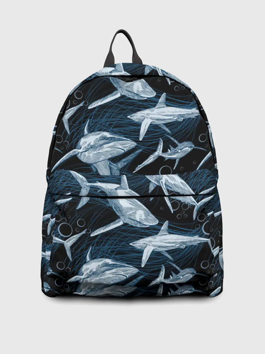 Рюкзак джинсовый / Акулы