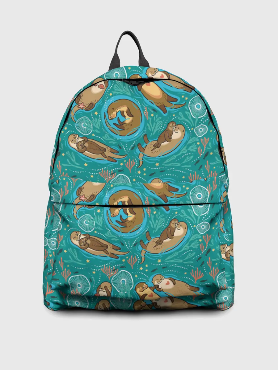 Рюкзак джинсовый / Весёлые выдры