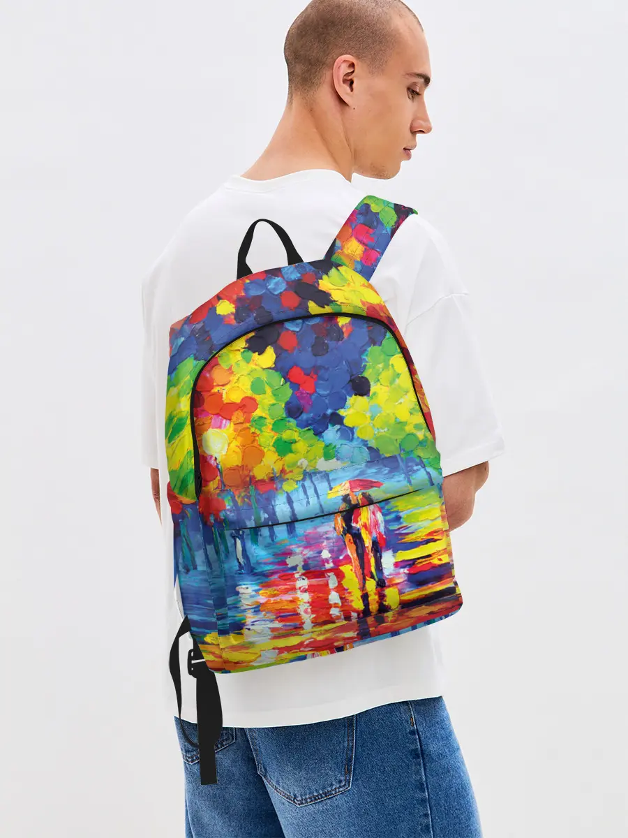 Рюкзак джинсовый / Осенний бульвар