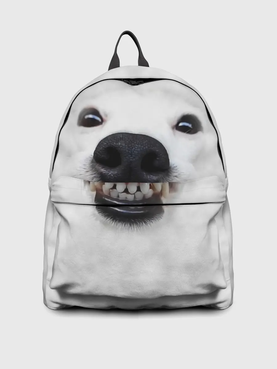 Рюкзак джинсовый / Собака - улыбака