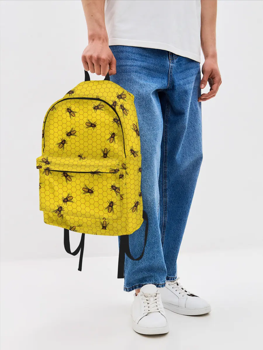 Рюкзак джинсовый / Пчелы в сотах