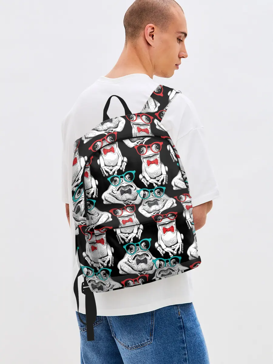 Рюкзак джинсовый / Лягушки в очках